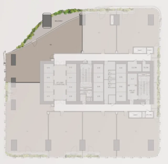Floor plan of a Premier office
